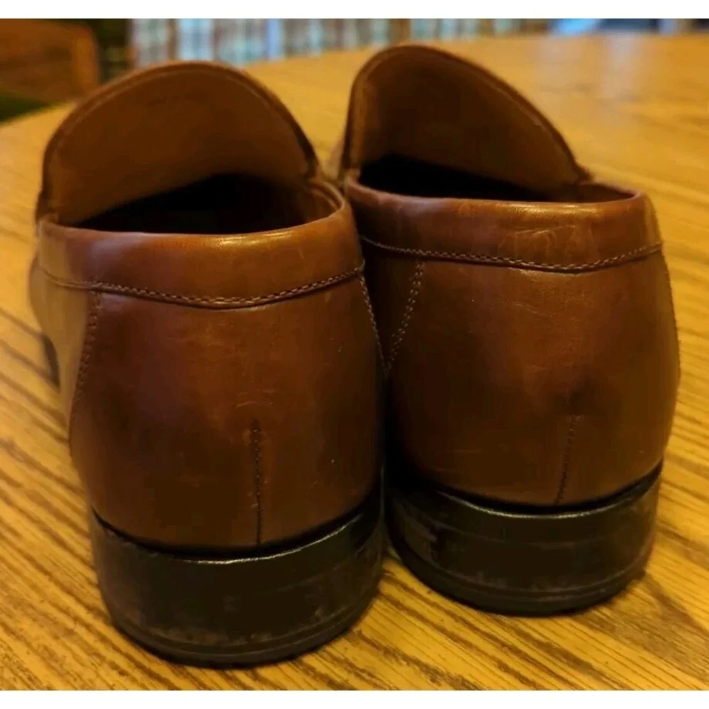 Men's Cole Haan Chestnut Brown Woven Leather Loafer US‎ 10 M